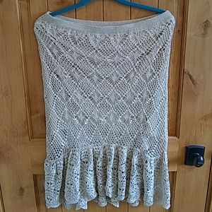 Cami brand crochet  maxi skirt in beige.